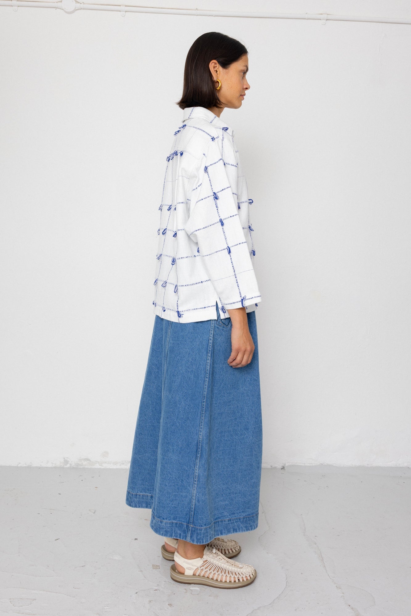 Archive Shirt - Navy Ecru Knots