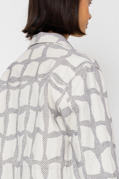 Assembly Jacket - Irregular Block Jacquard Ecru