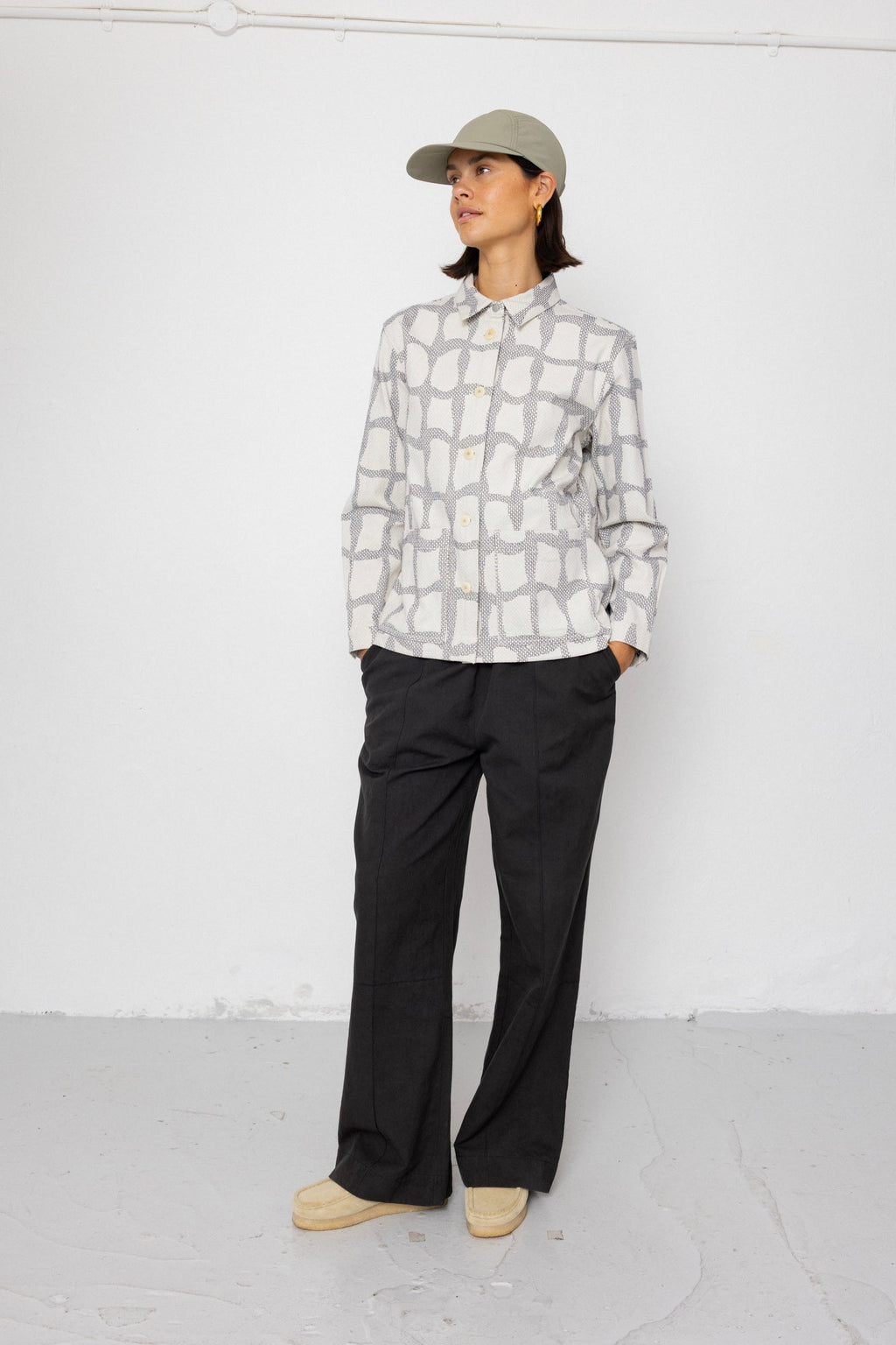 Assembly Jacket - Irregular Block Jacquard Ecru