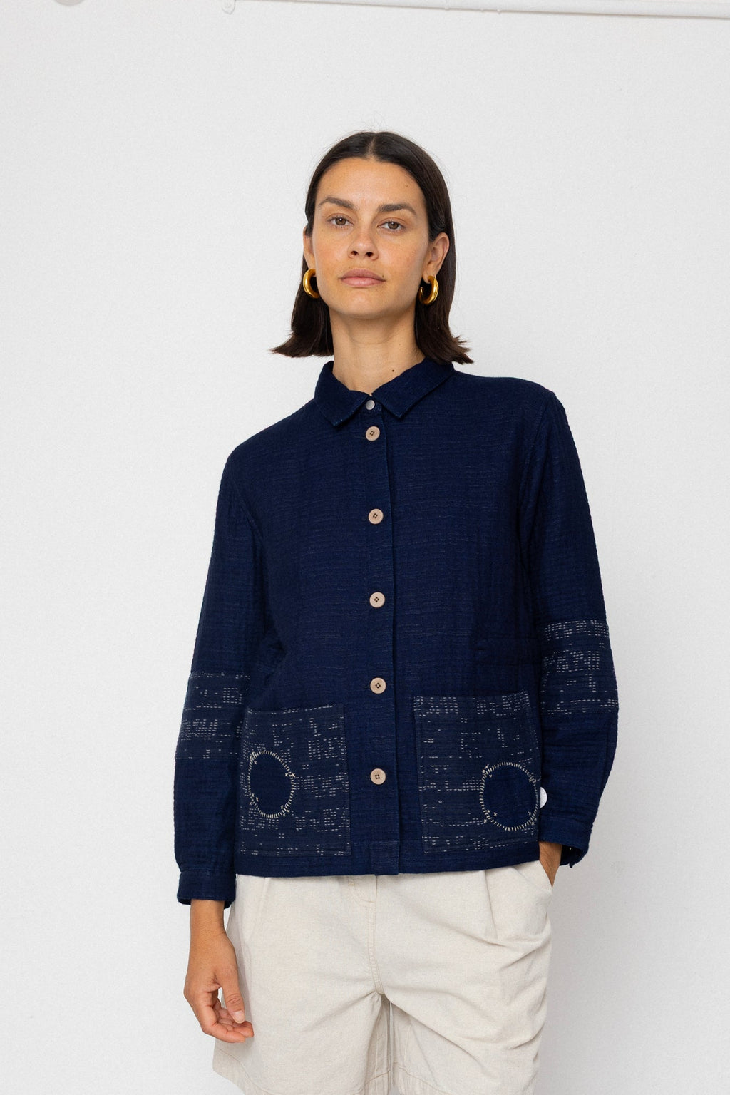 Assembly Jacket - Stray Float Stitch Indigo