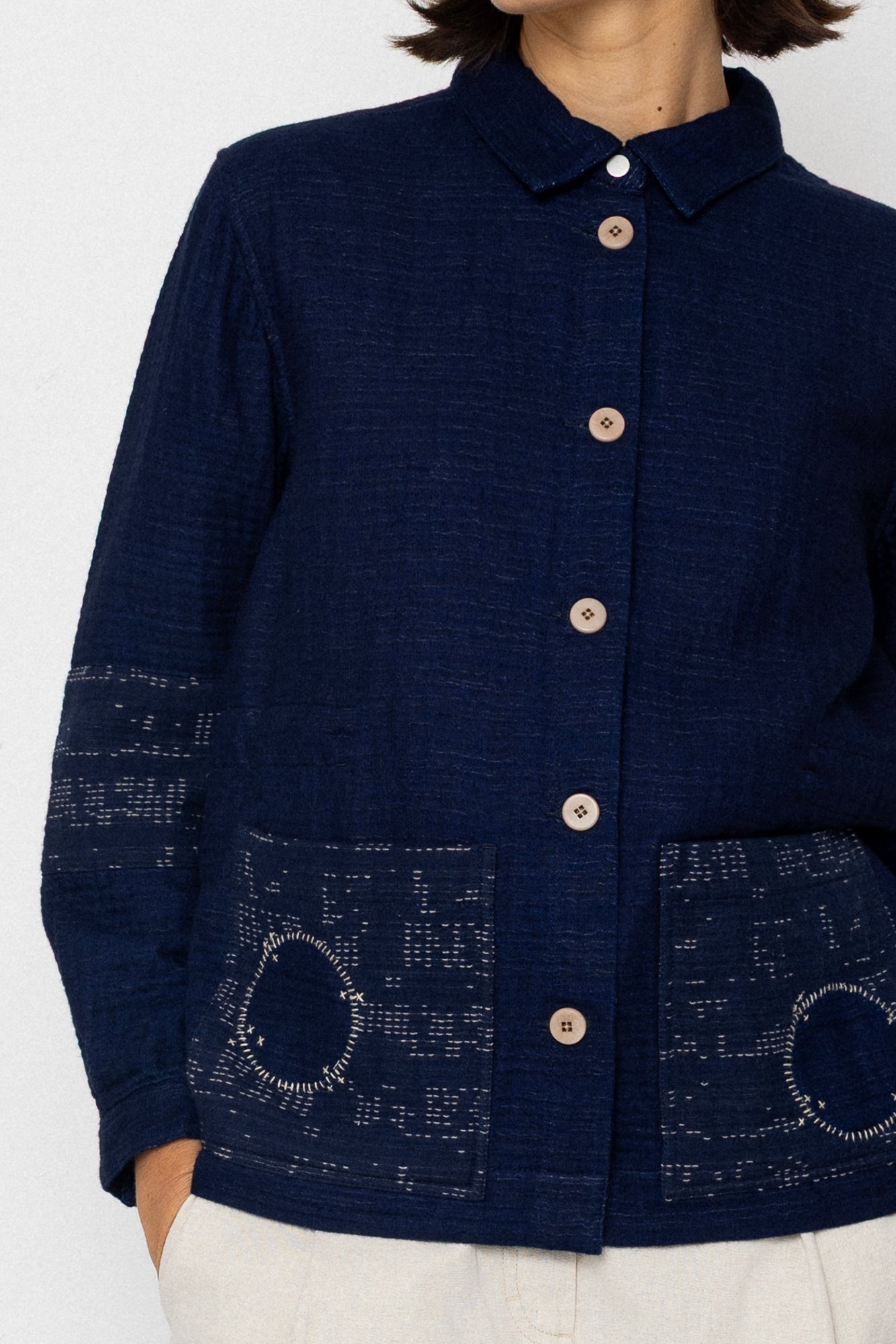 Assembly Jacket - Stray Float Stitch Indigo