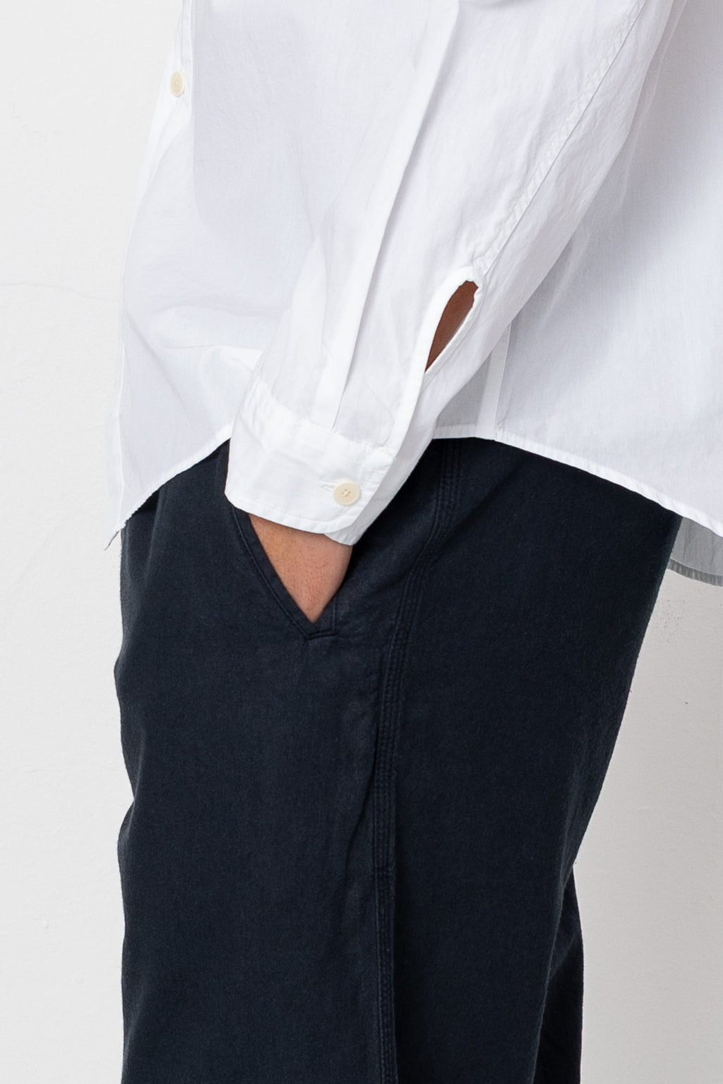 Assembly Pant - Black Cotton Linen
