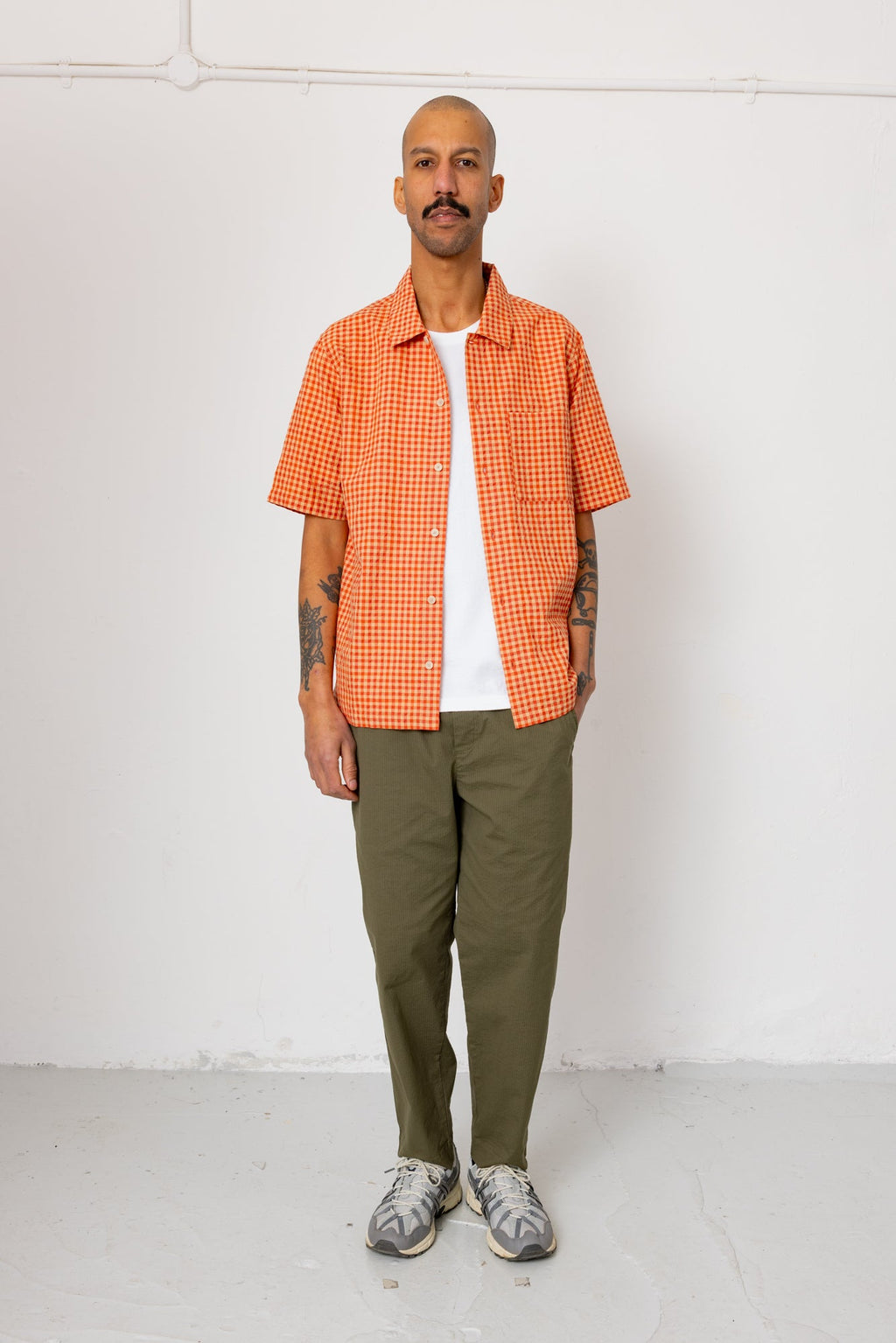 Assembly Pant - Dark Olive Seersucker