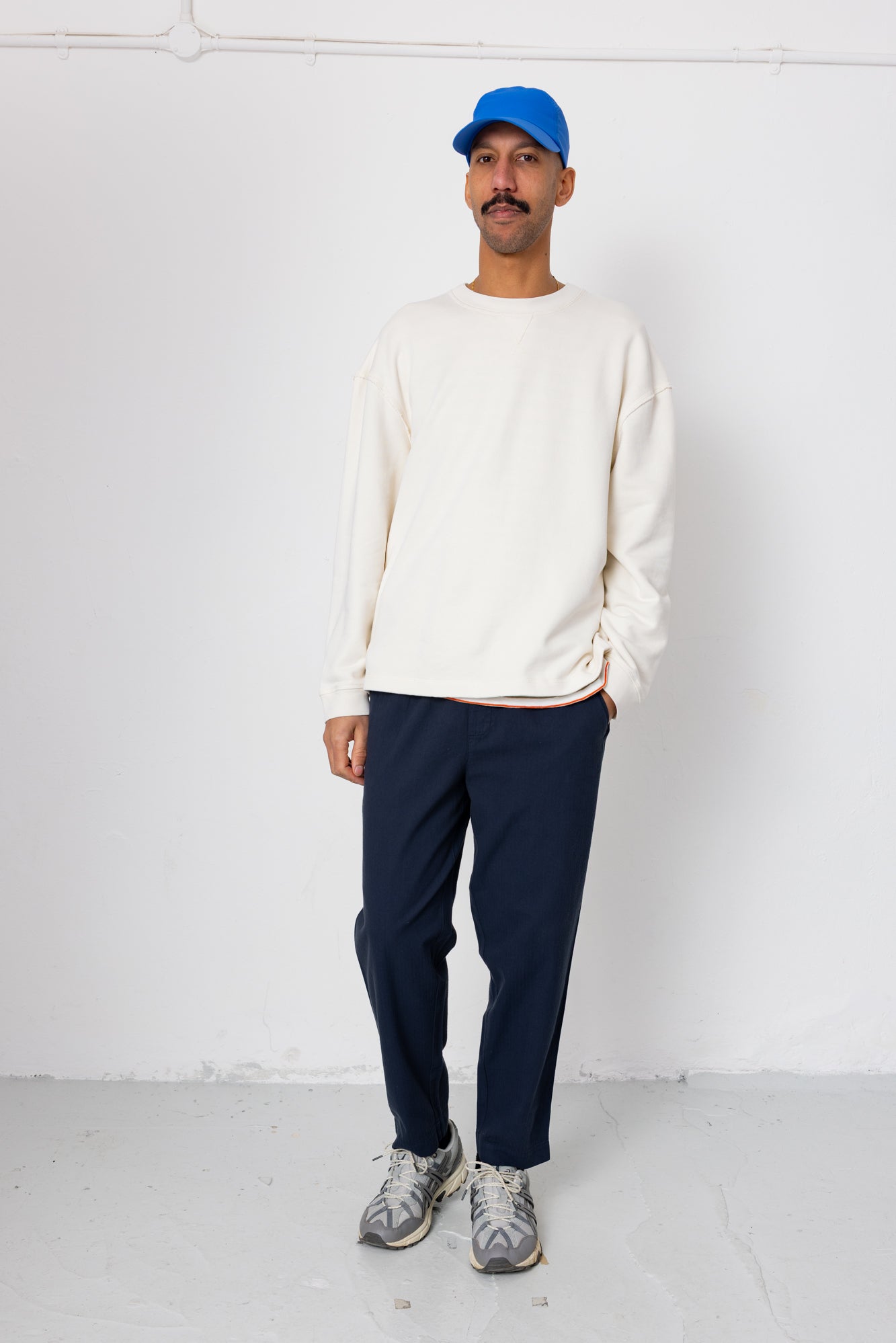 Assembly Pant - Navy Herringbone