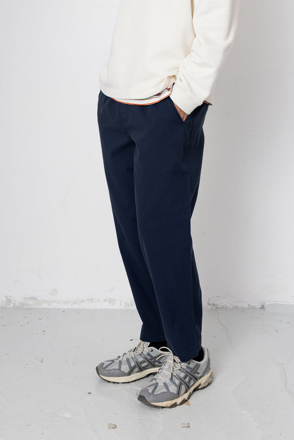 Assembly Pant - Navy Herringbone