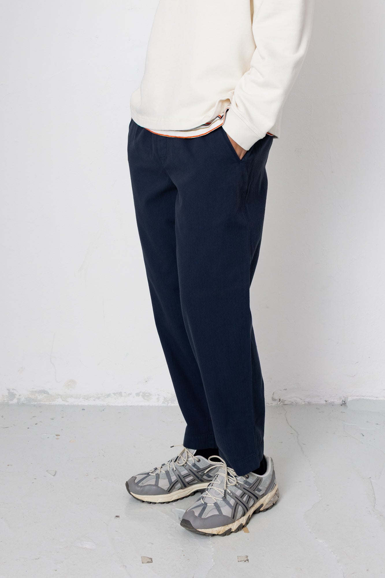 Assembly Pant - Navy Herringbone