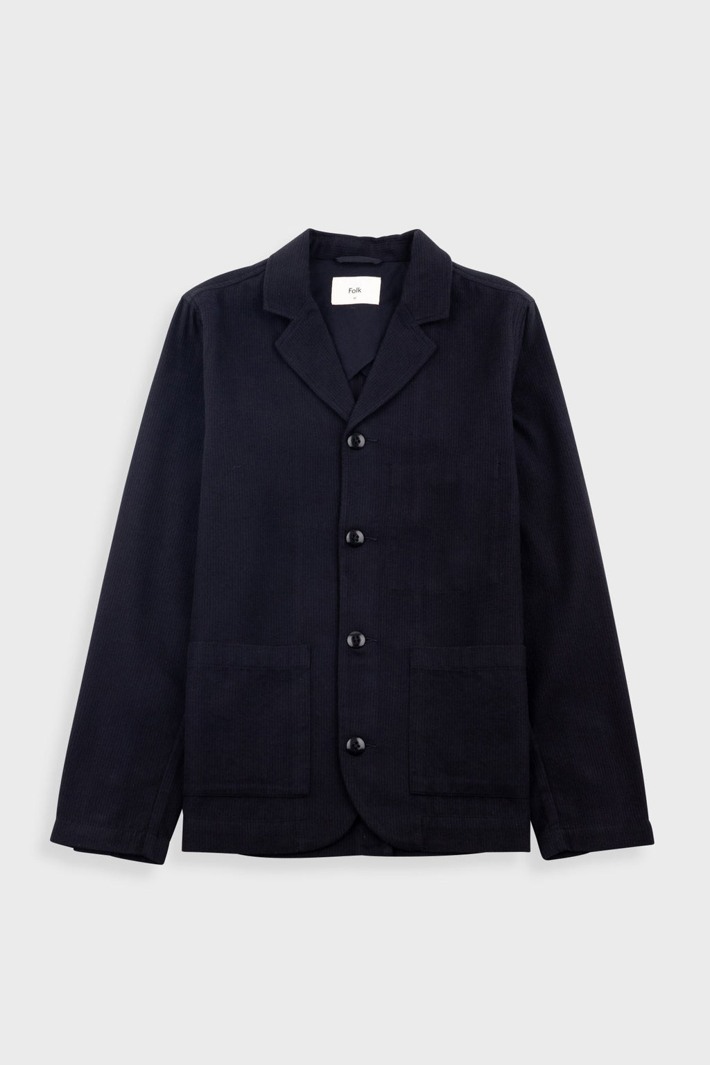 Patch Jacket - Soft Black Brushed Stripe
