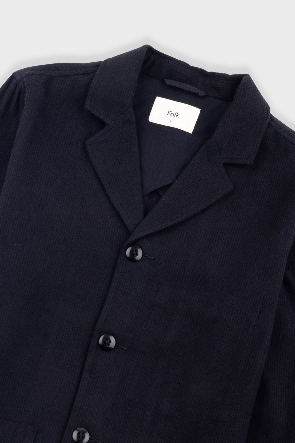 Patch Jacket - Soft Black Brushed Stripe