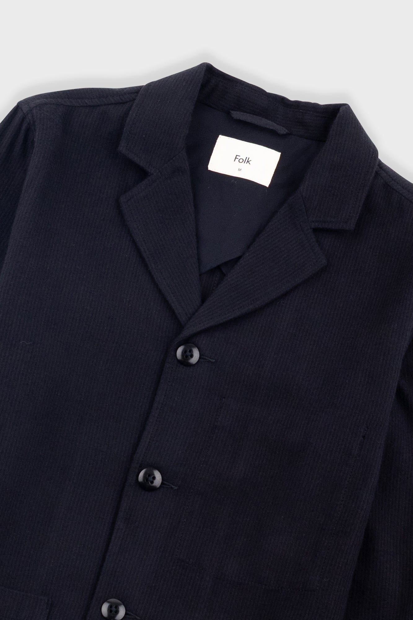 Patch Jacket - Soft Black Brushed Stripe