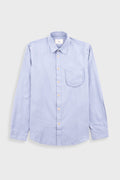 Herringbone Curve Shirt - Soft Blue
