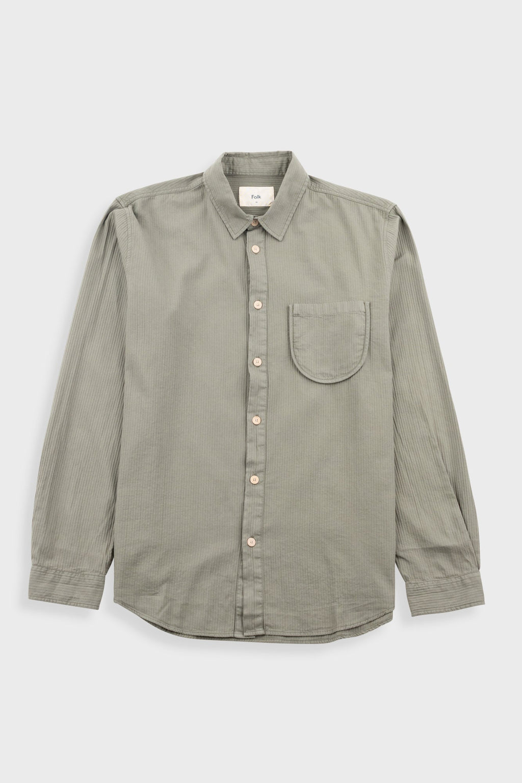 Herringbone Curve Shirt - Olive