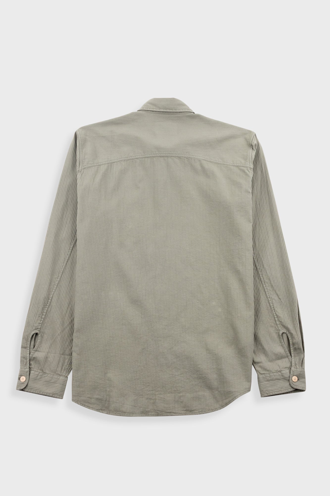 Herringbone Curve Shirt - Olive