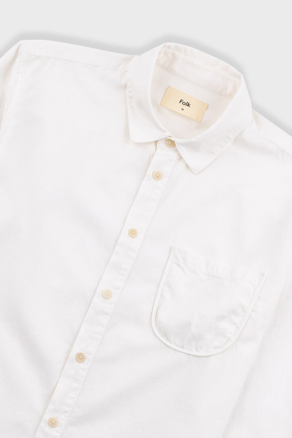 Plain Curve Shirt - Off White