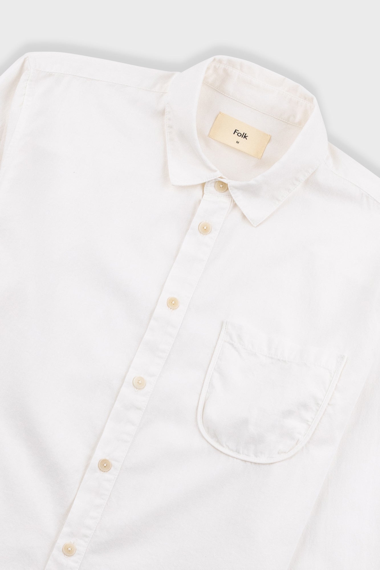 Plain Curve Shirt - Off White