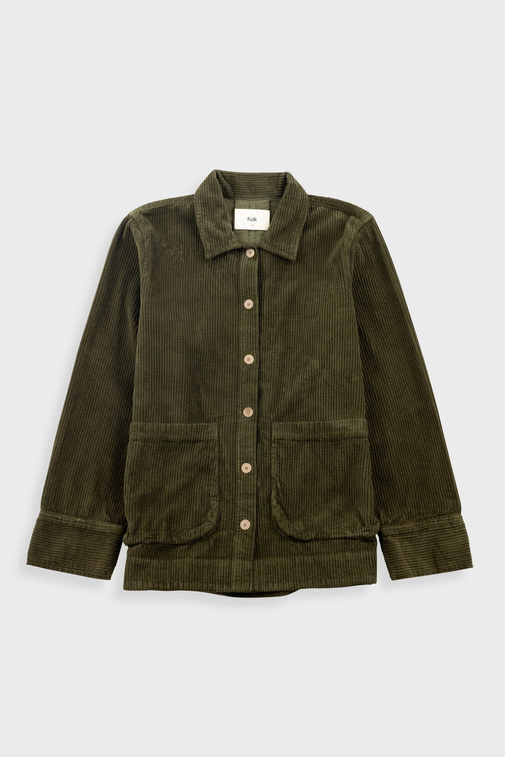 Pleated Shirt - Olive Cord