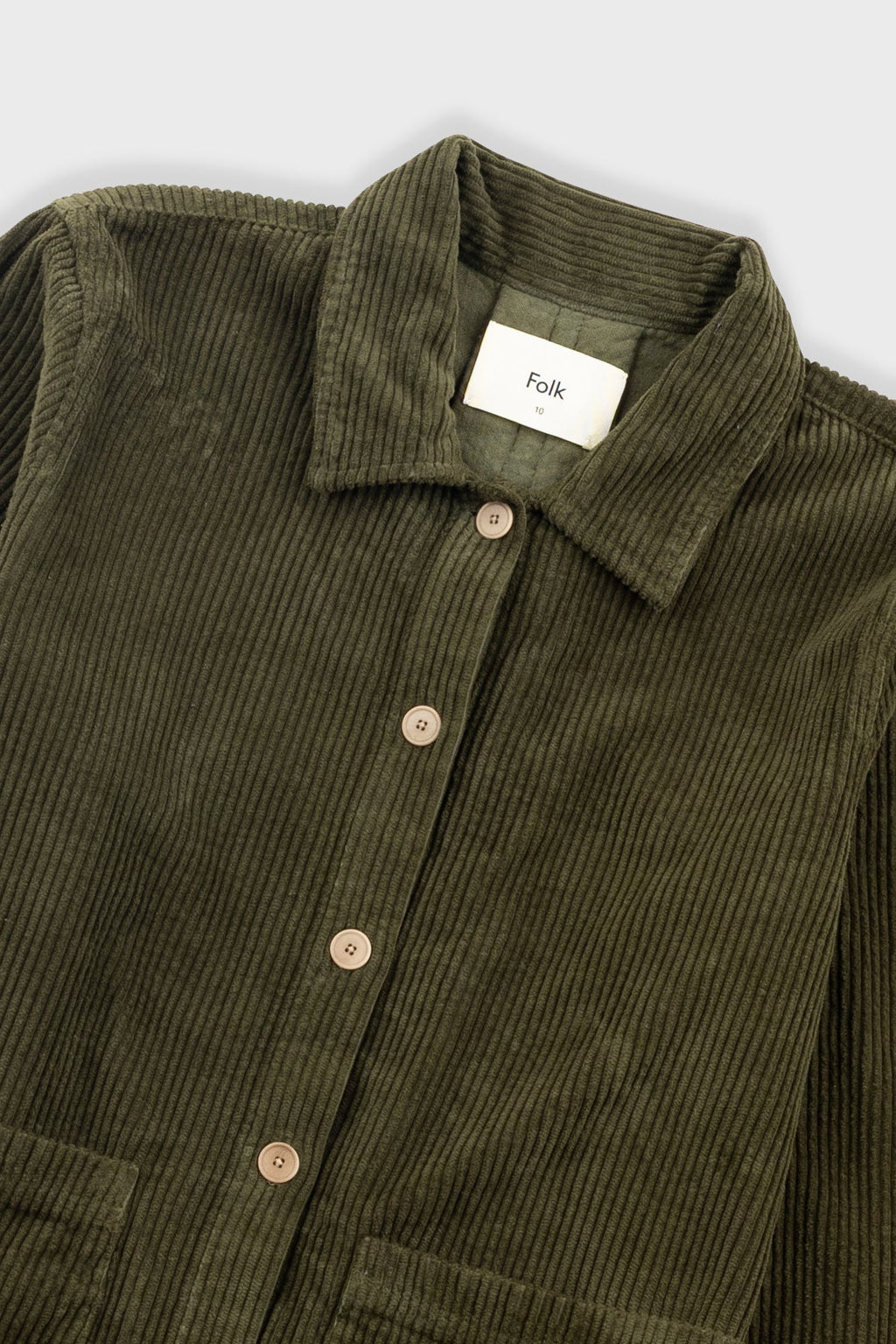 Pleated Shirt - Olive Cord