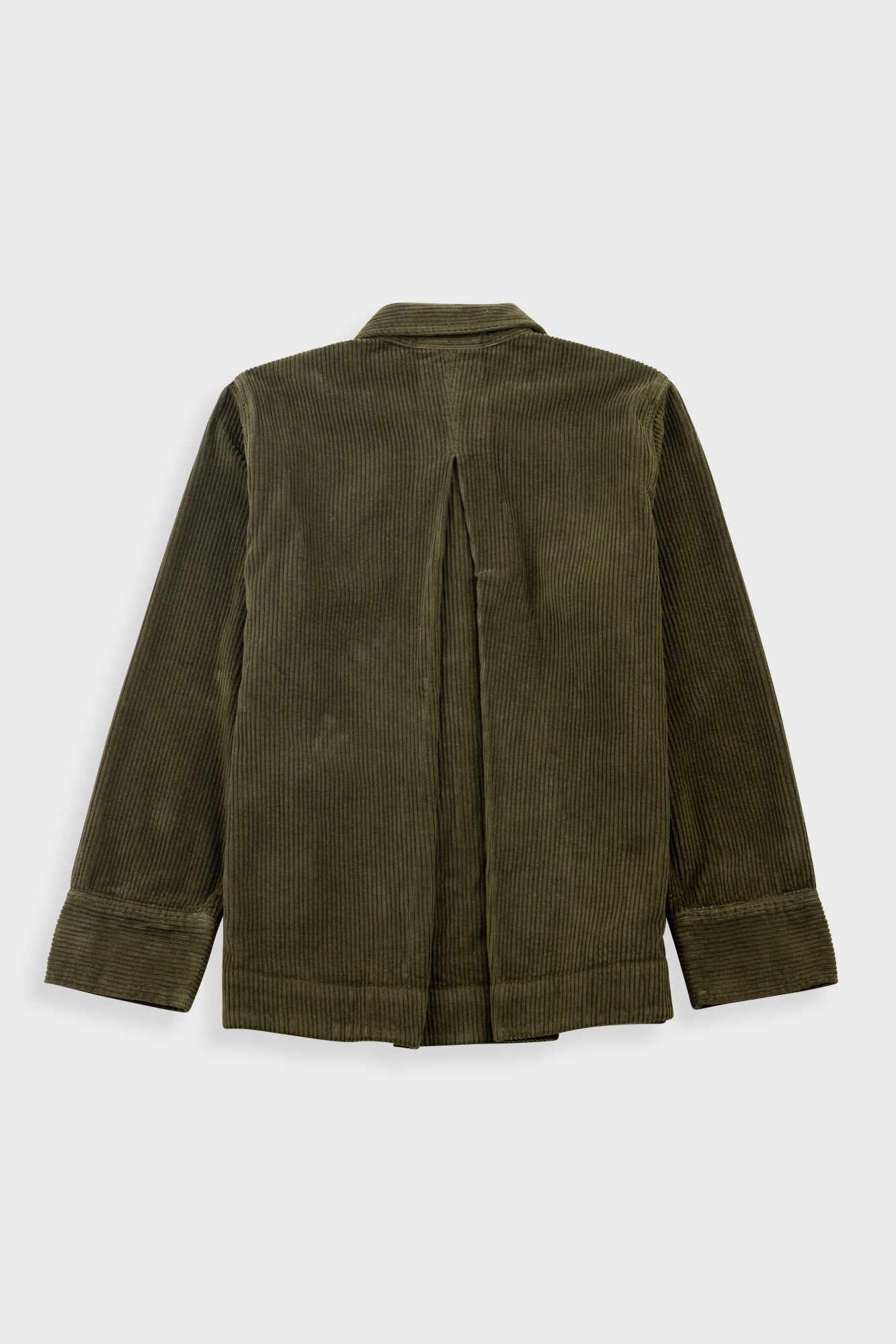 Pleated Shirt - Olive Cord