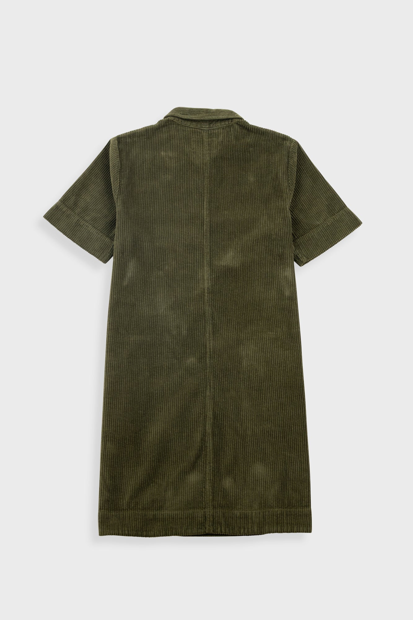A-Line Zip Dress - Olive Cord