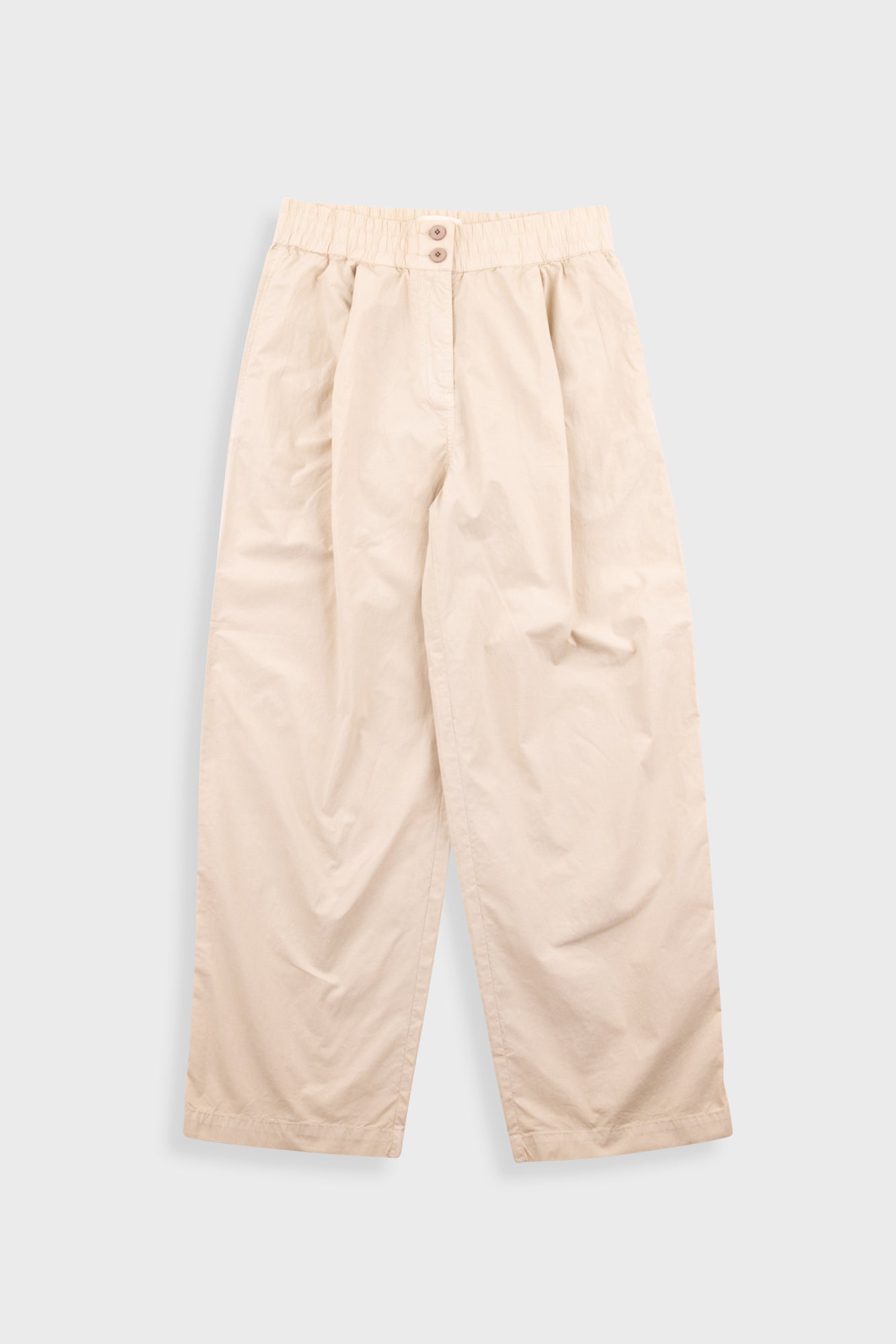 Drawcord Baggy Pants - Light Stone