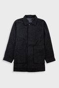 Car Coat - Charcoal Wool Twill