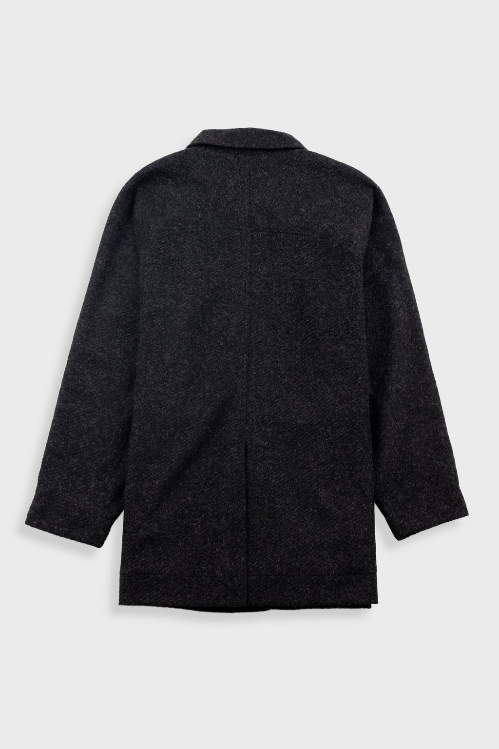 Car Coat - Charcoal Wool Twill