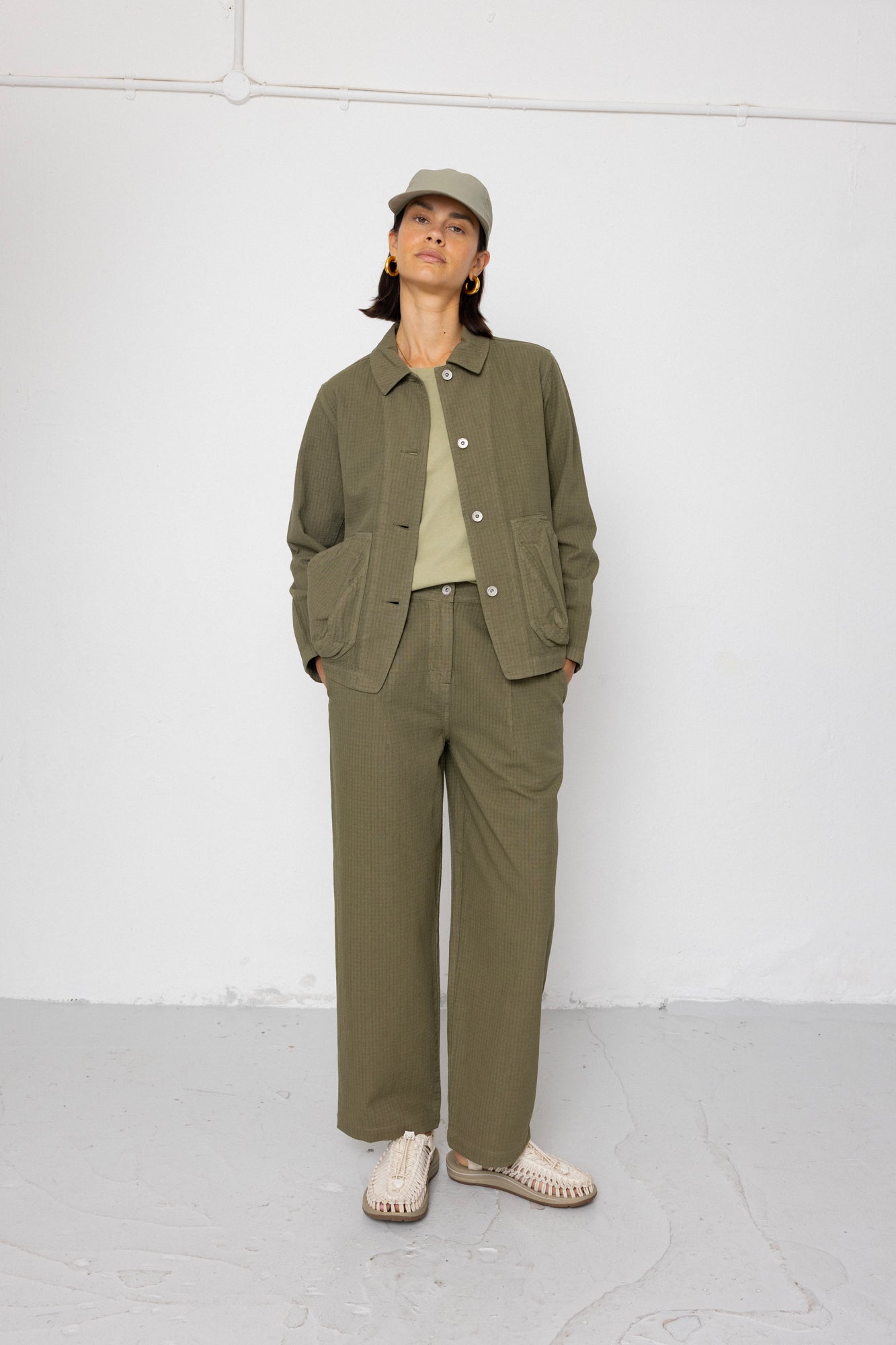 Baggy Trouser - Light Olive Chunky Ripstop