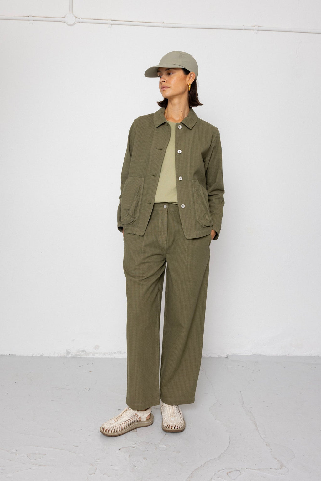 Baggy Trouser - Light Olive Chunky Ripstop