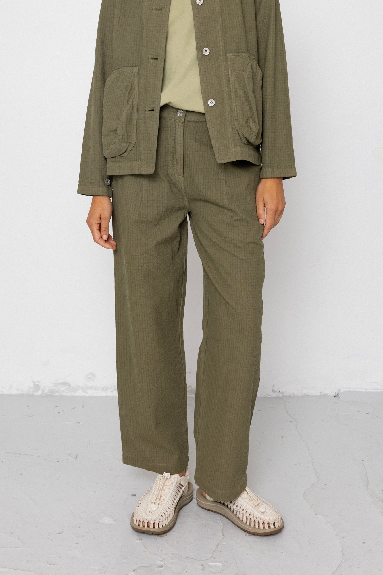 Baggy Trouser - Light Olive Chunky Ripstop