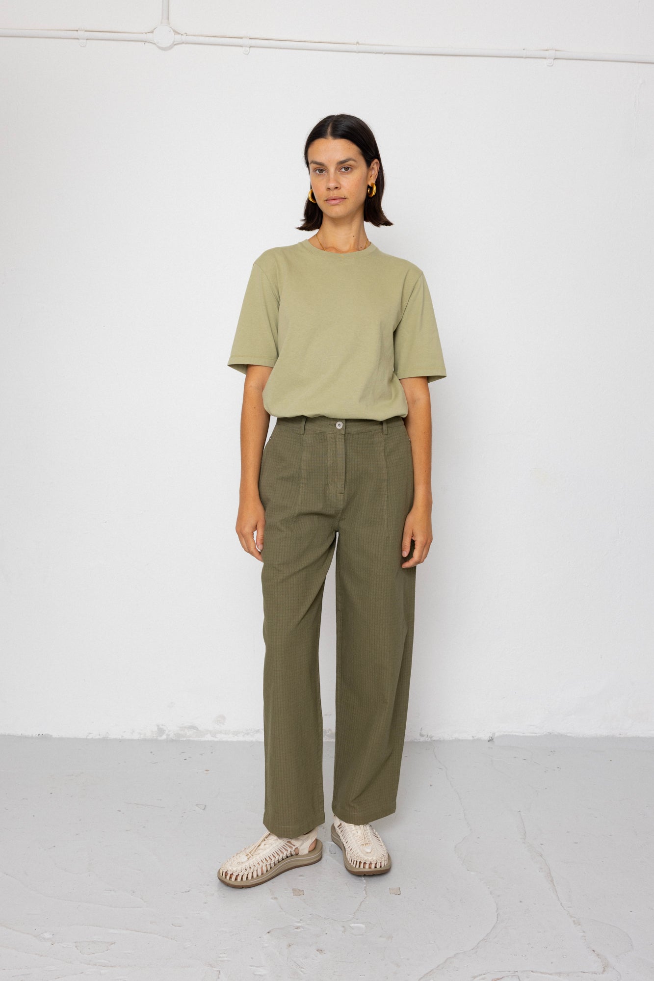 Baggy Trouser - Light Olive Chunky Ripstop