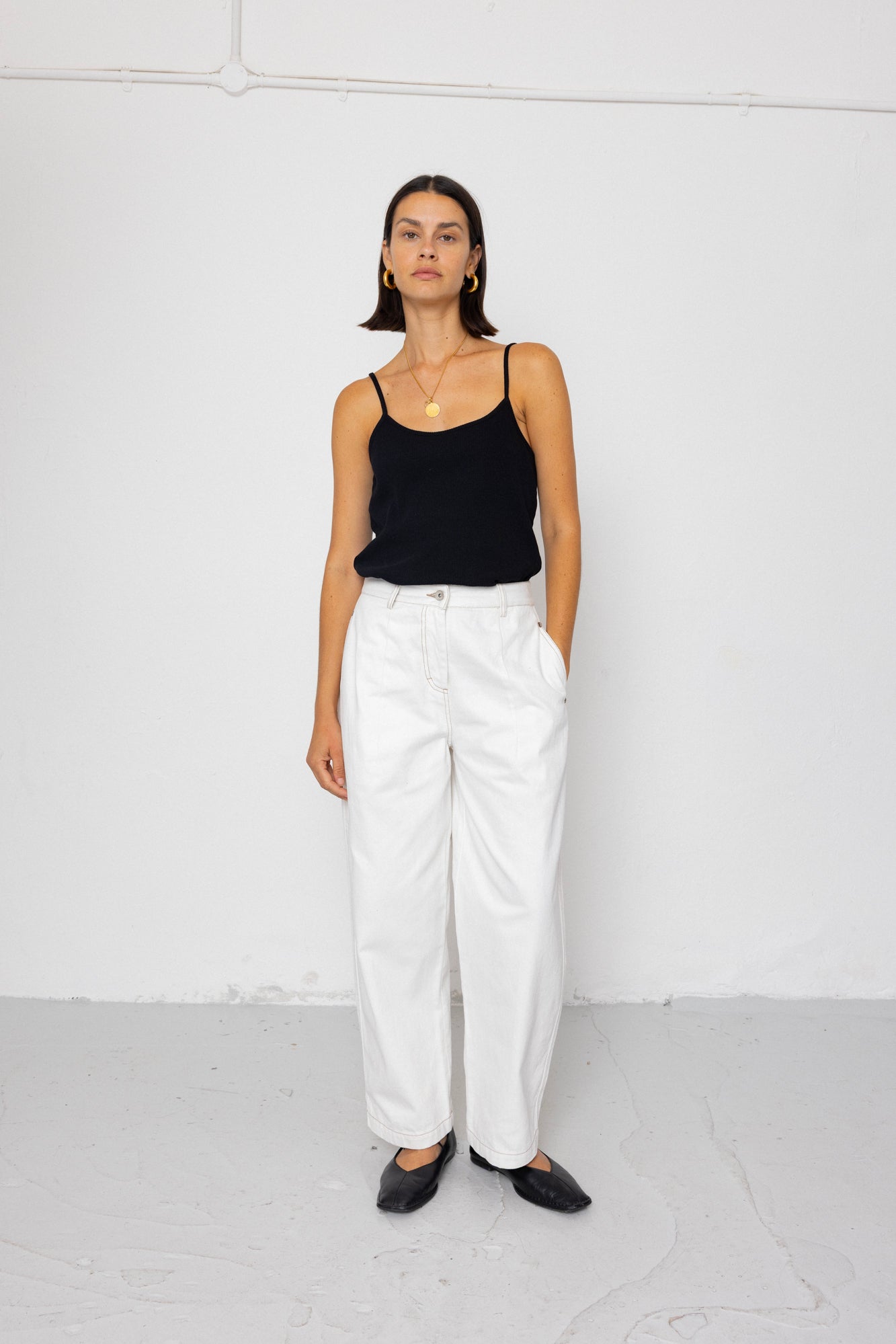 Baggy Trouser - White Denim