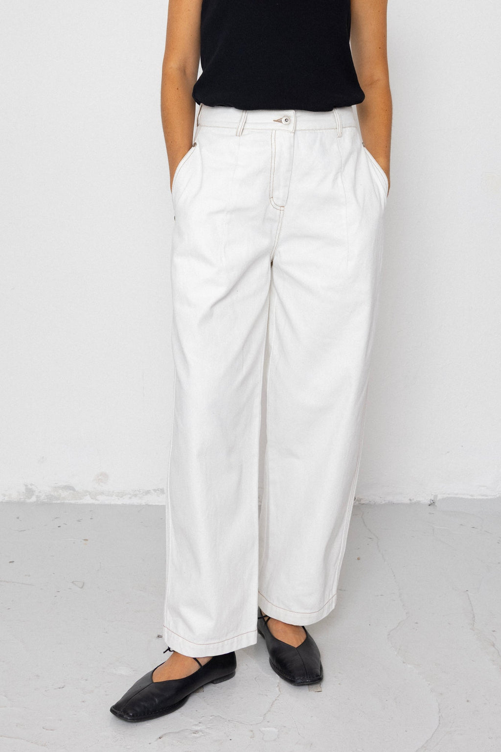 Baggy Trouser - White Denim