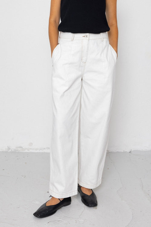Baggy Trouser - White Denim