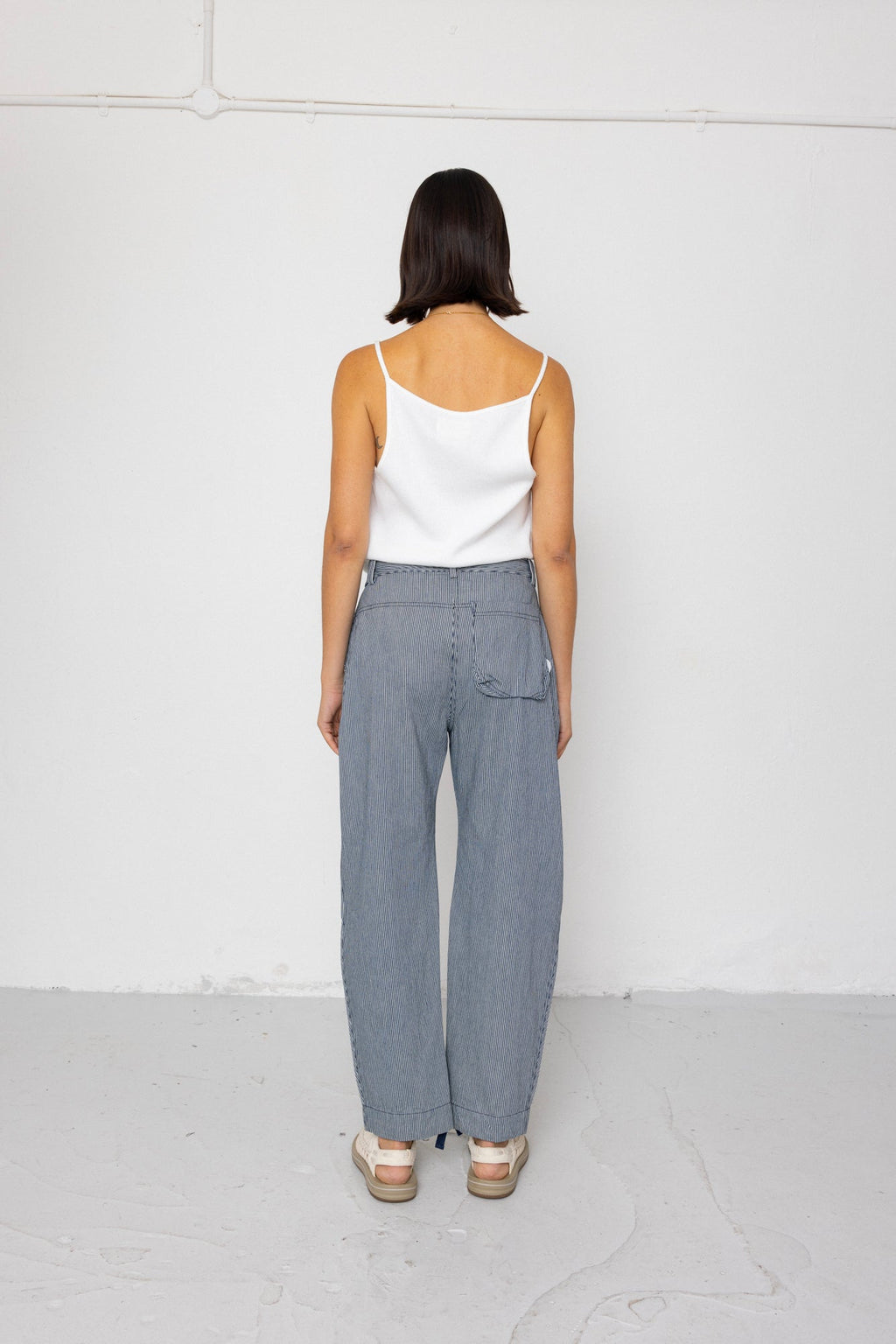 Barrel Trousers - Indigo Ticking Stripe