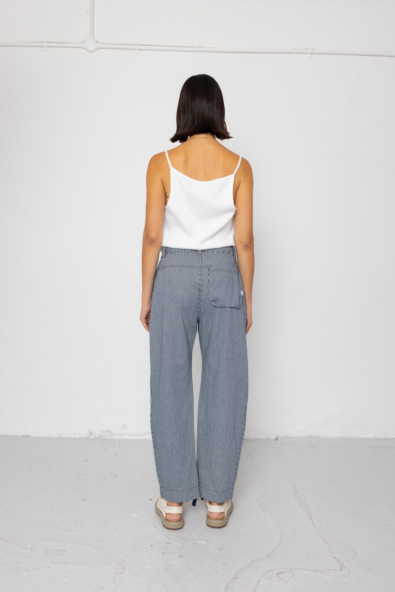 Barrel Trousers - Indigo Ticking Stripe