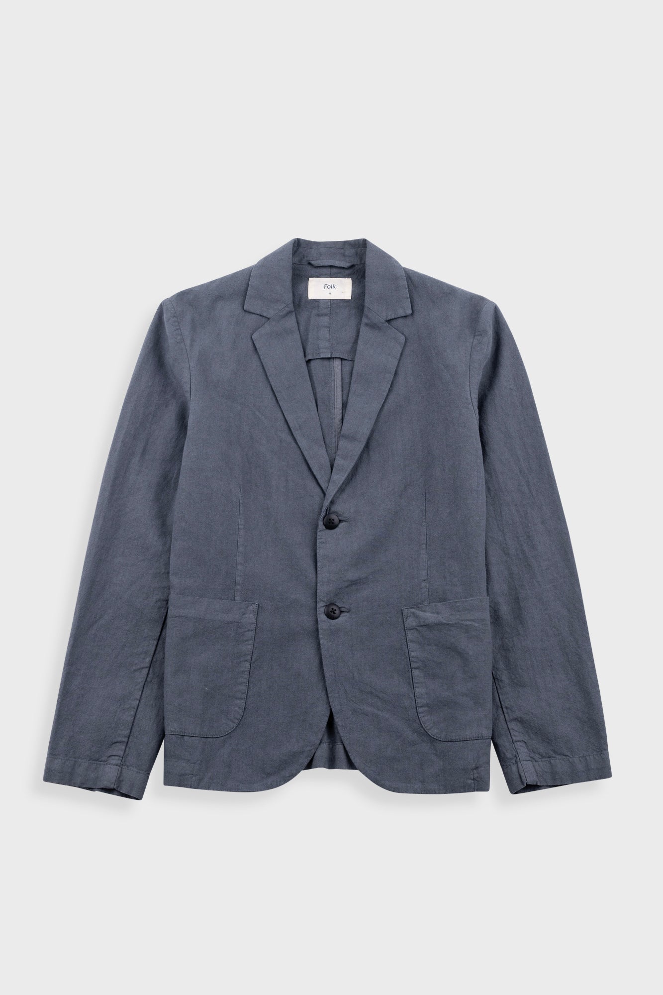 Cotton Linen Blazer - Charcoal