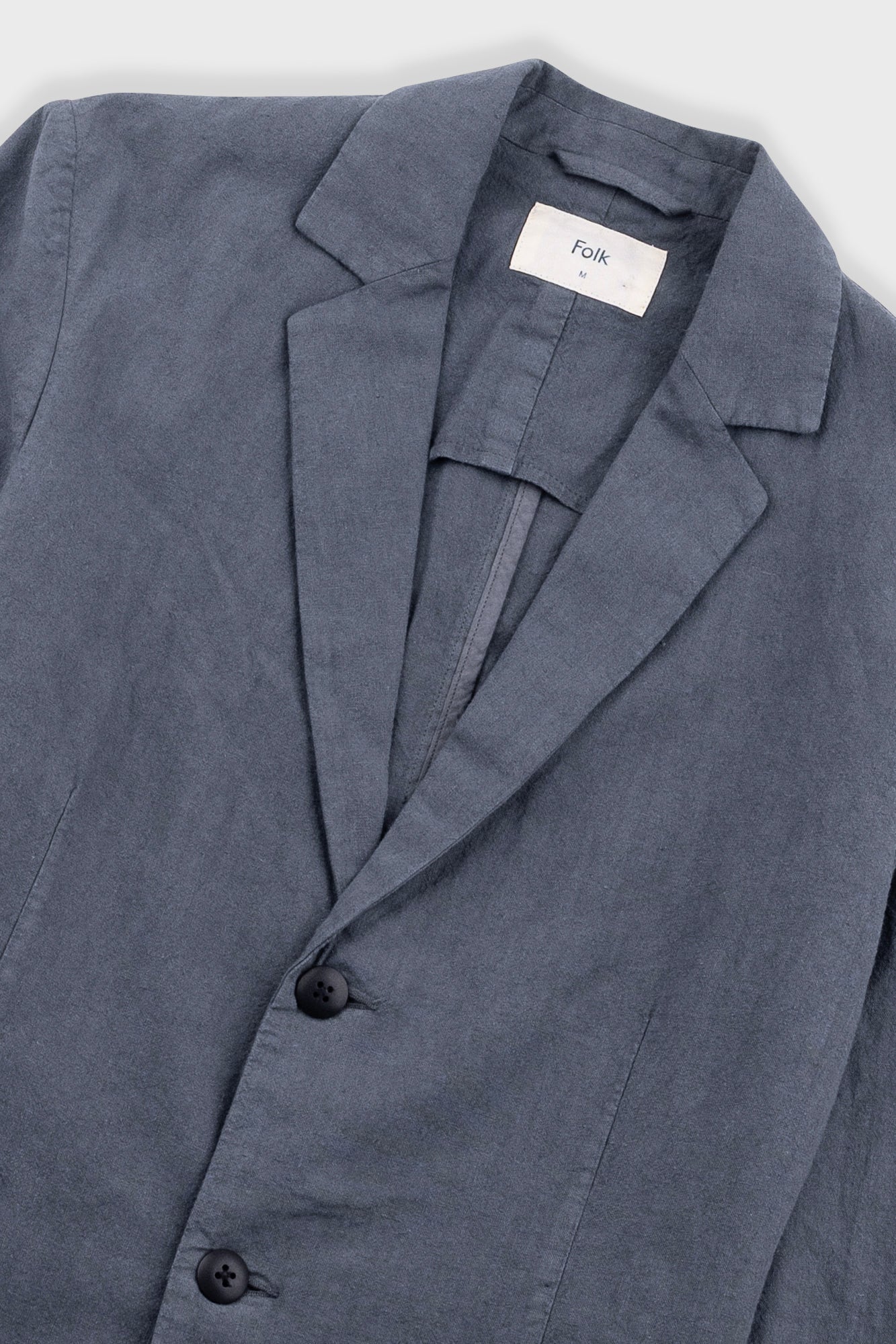 Cotton Linen Blazer - Charcoal