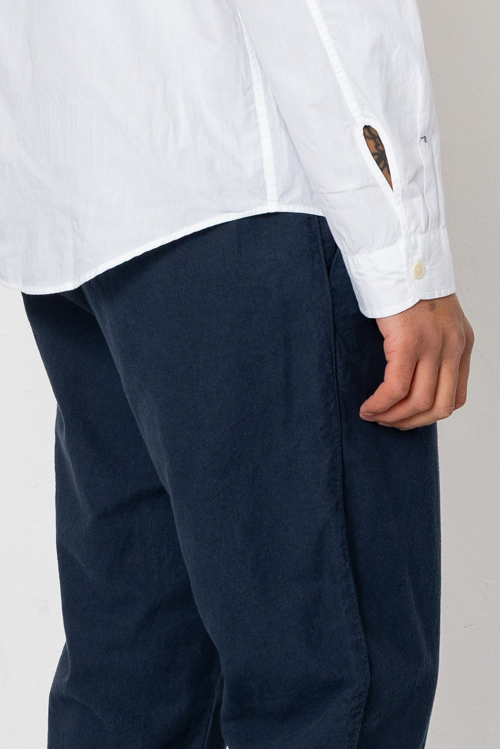 Cotton Linen Trouser - Dark Navy