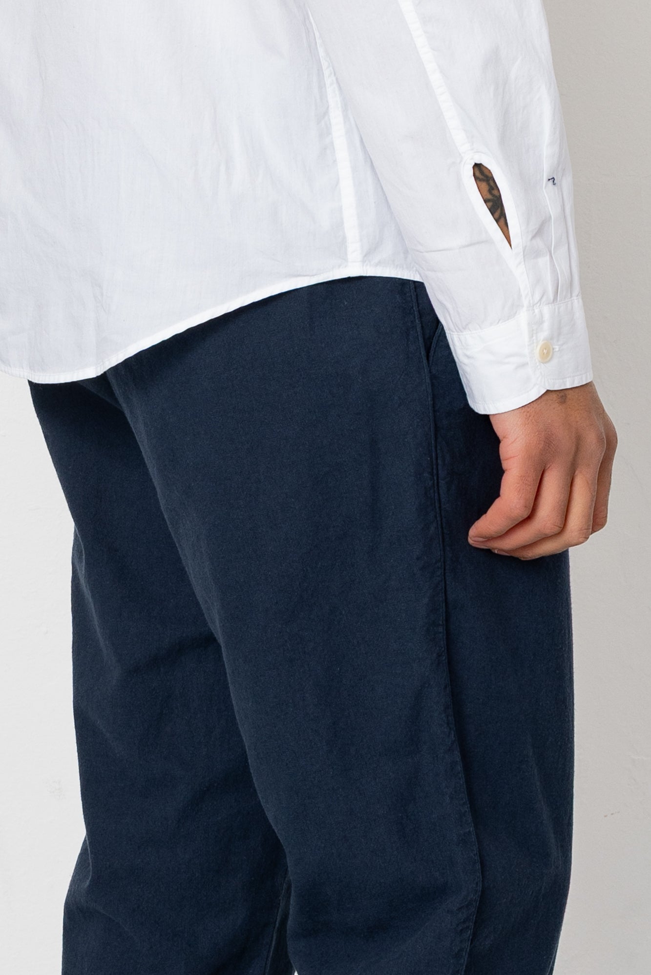 Cotton Linen Trouser - Dark Navy