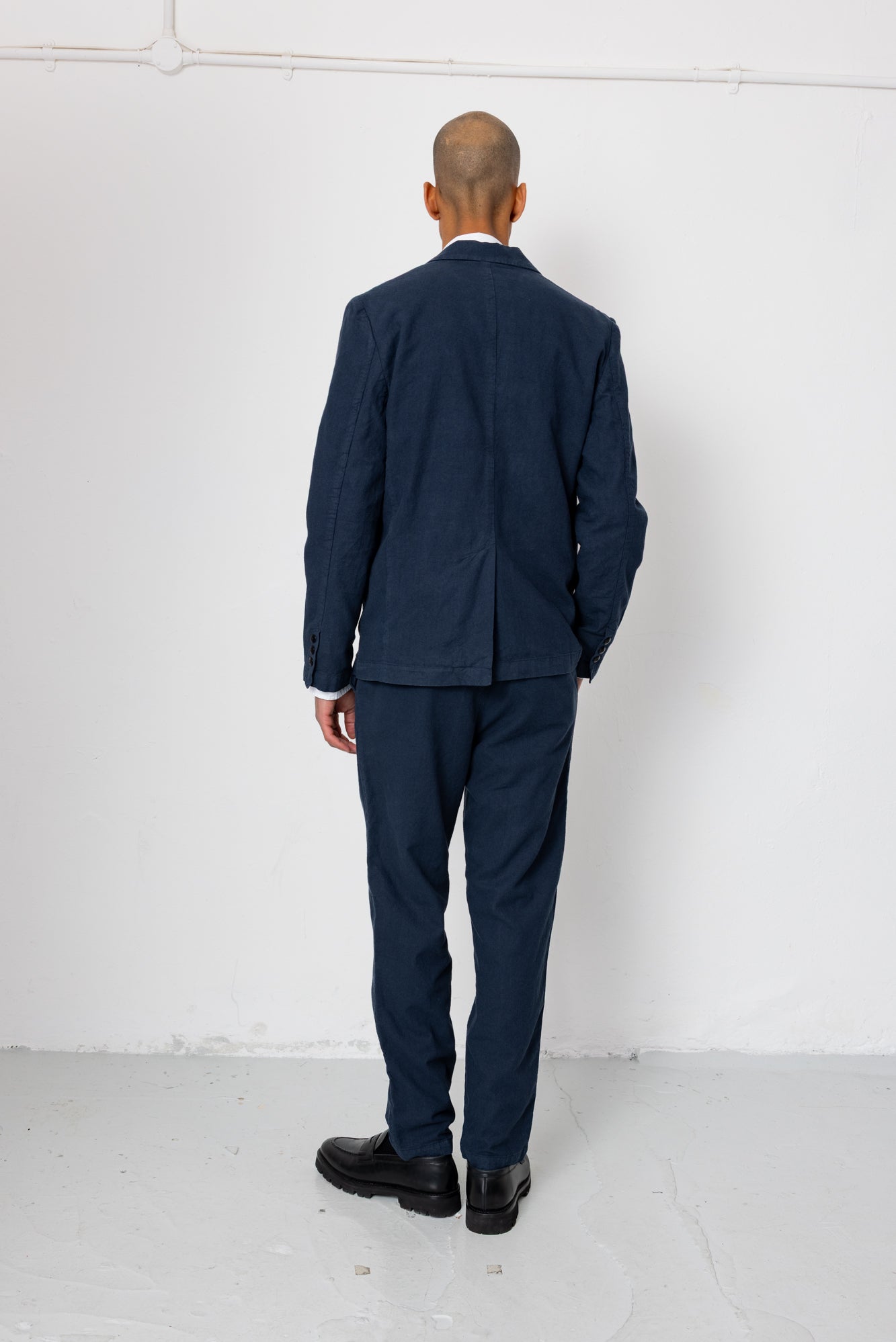 Cotton Linen Trouser - Dark Navy