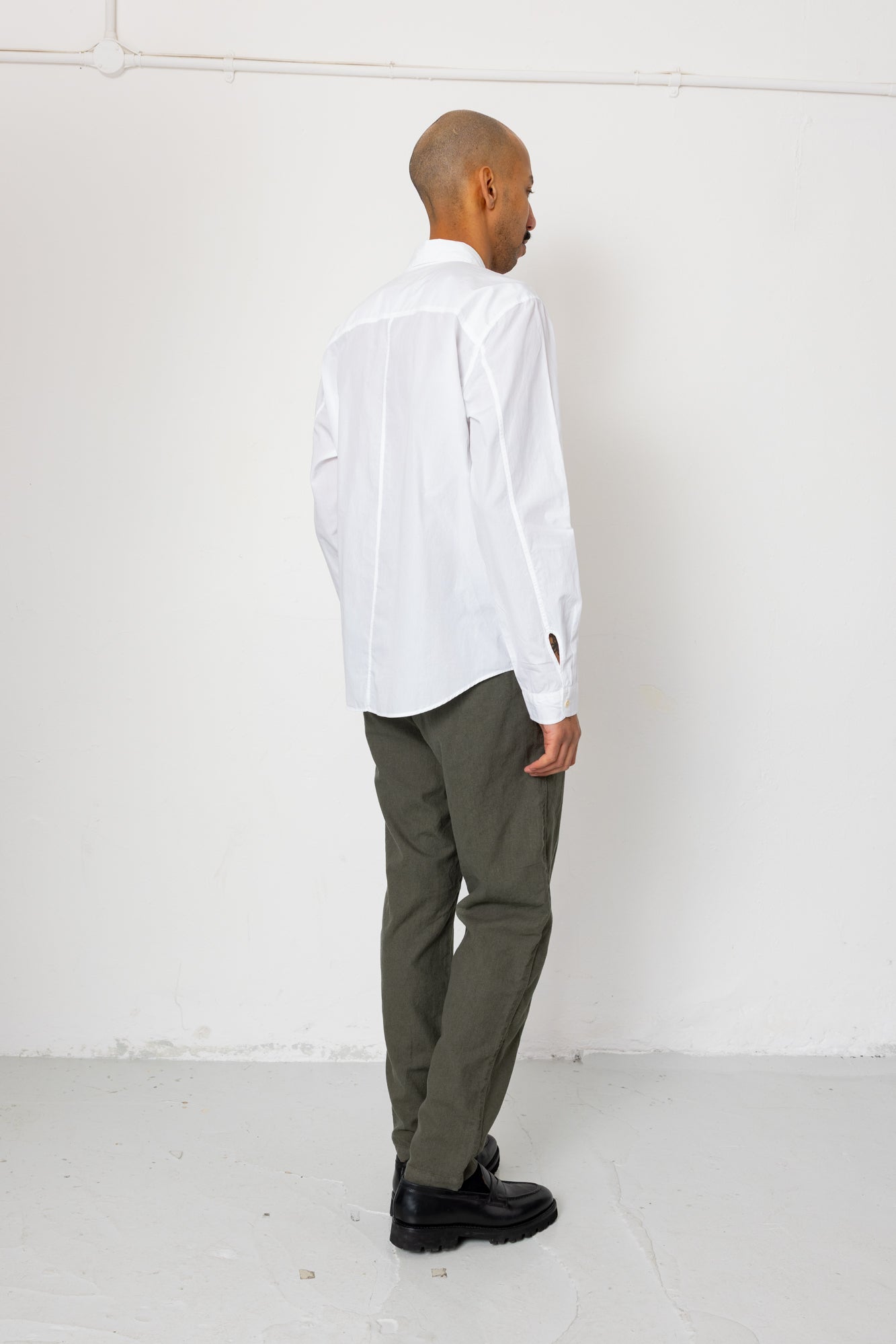 Cotton Linen Trouser - Dark Sage