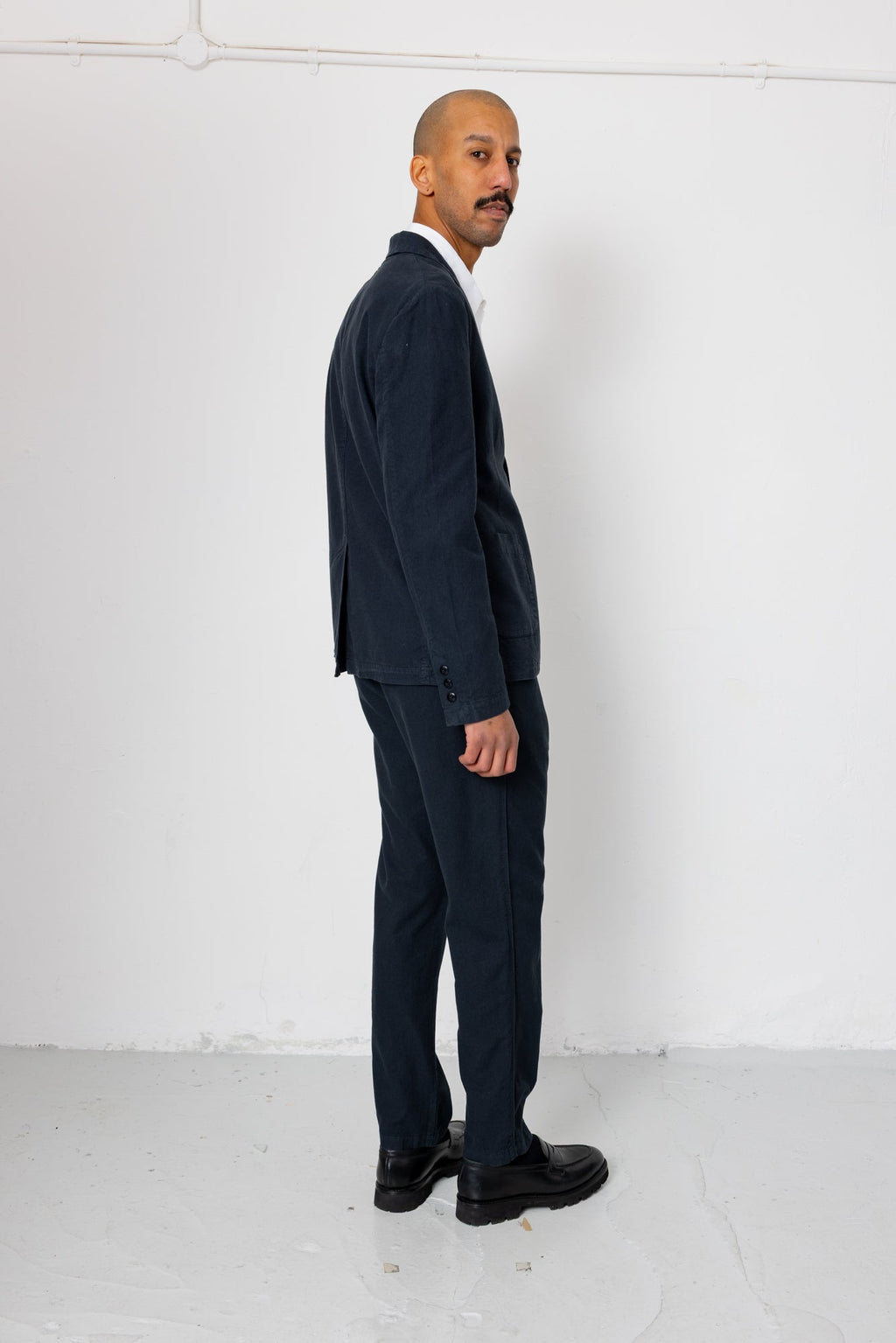 Cotton Linen Trouser - Soft Black
