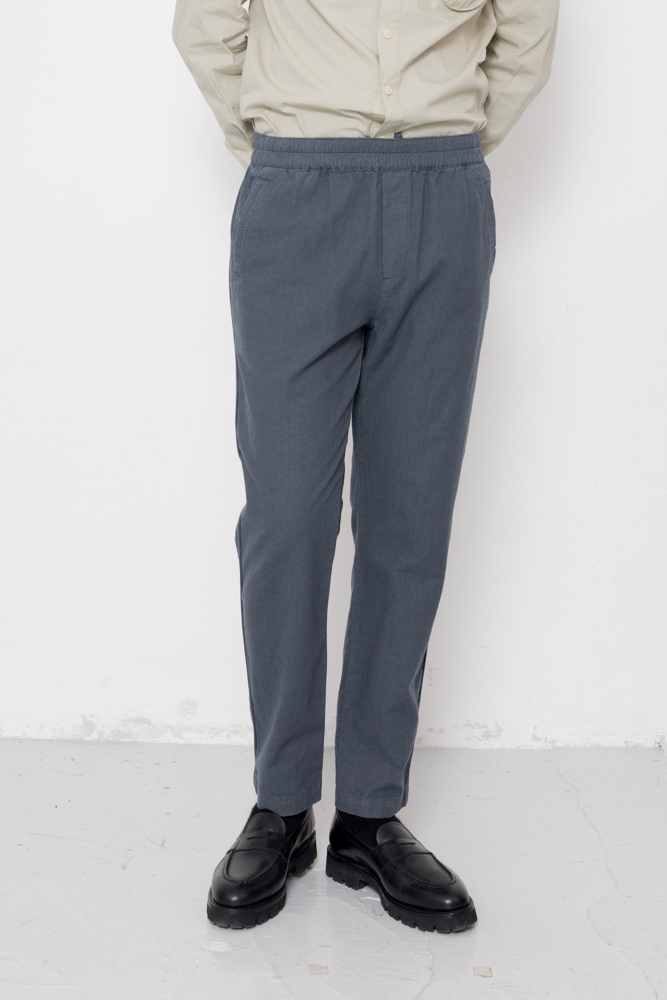 Cotton Linen Trouser - Charcoal