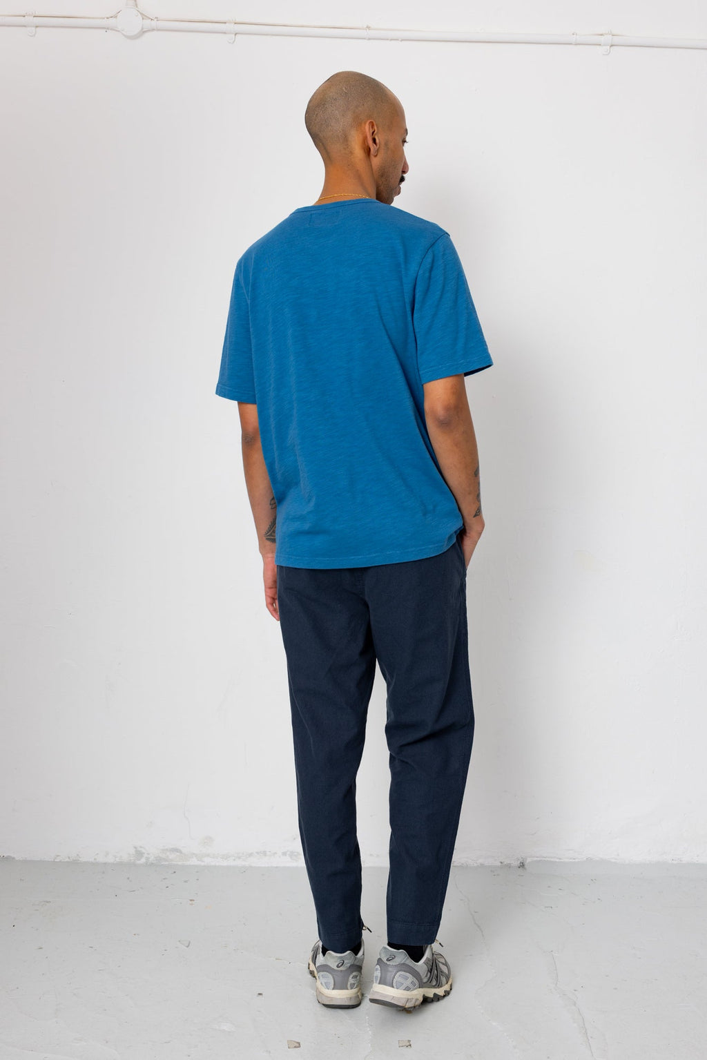 Drawcord Assembly Pant - Dark Navy Cotton Linen
