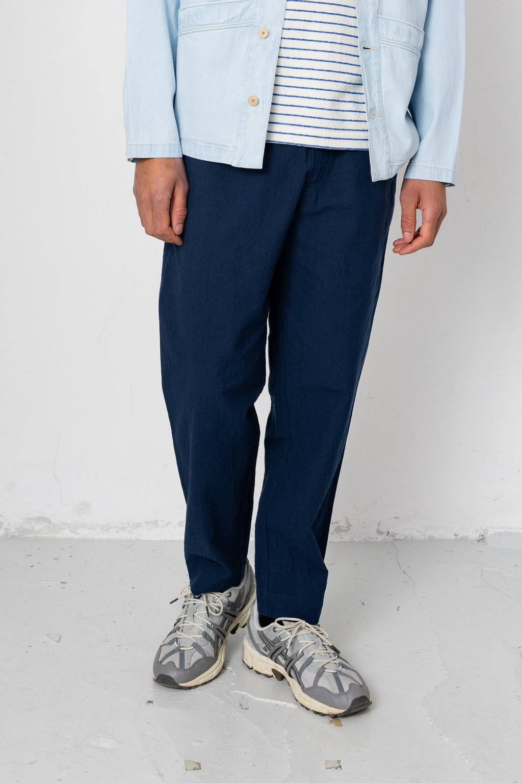 Drawcord Assembly Pant - Dark Navy Crinkle