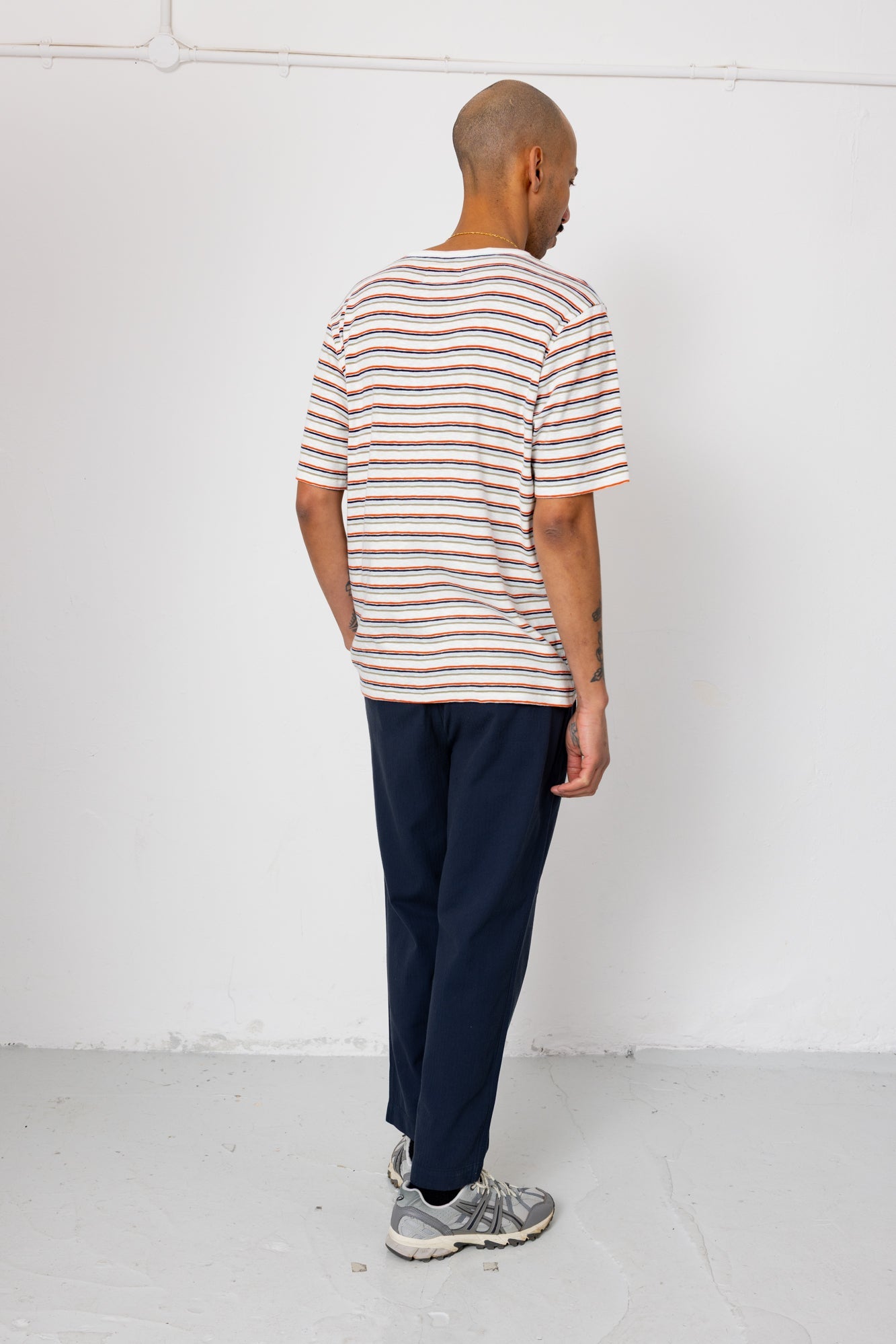 Drawcord Assembly Pant - Navy Herringbone