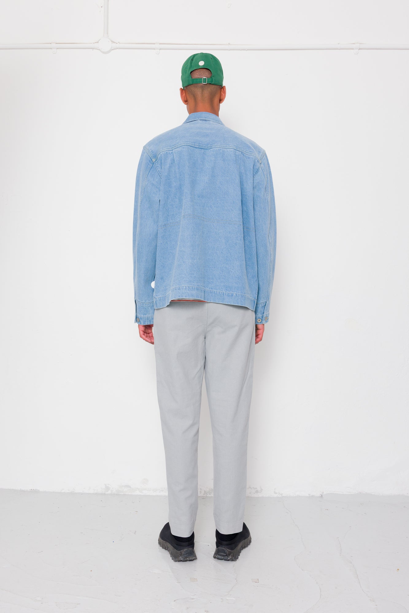 Drawcord Assembly Pant - Silver Grey Cotton Linen