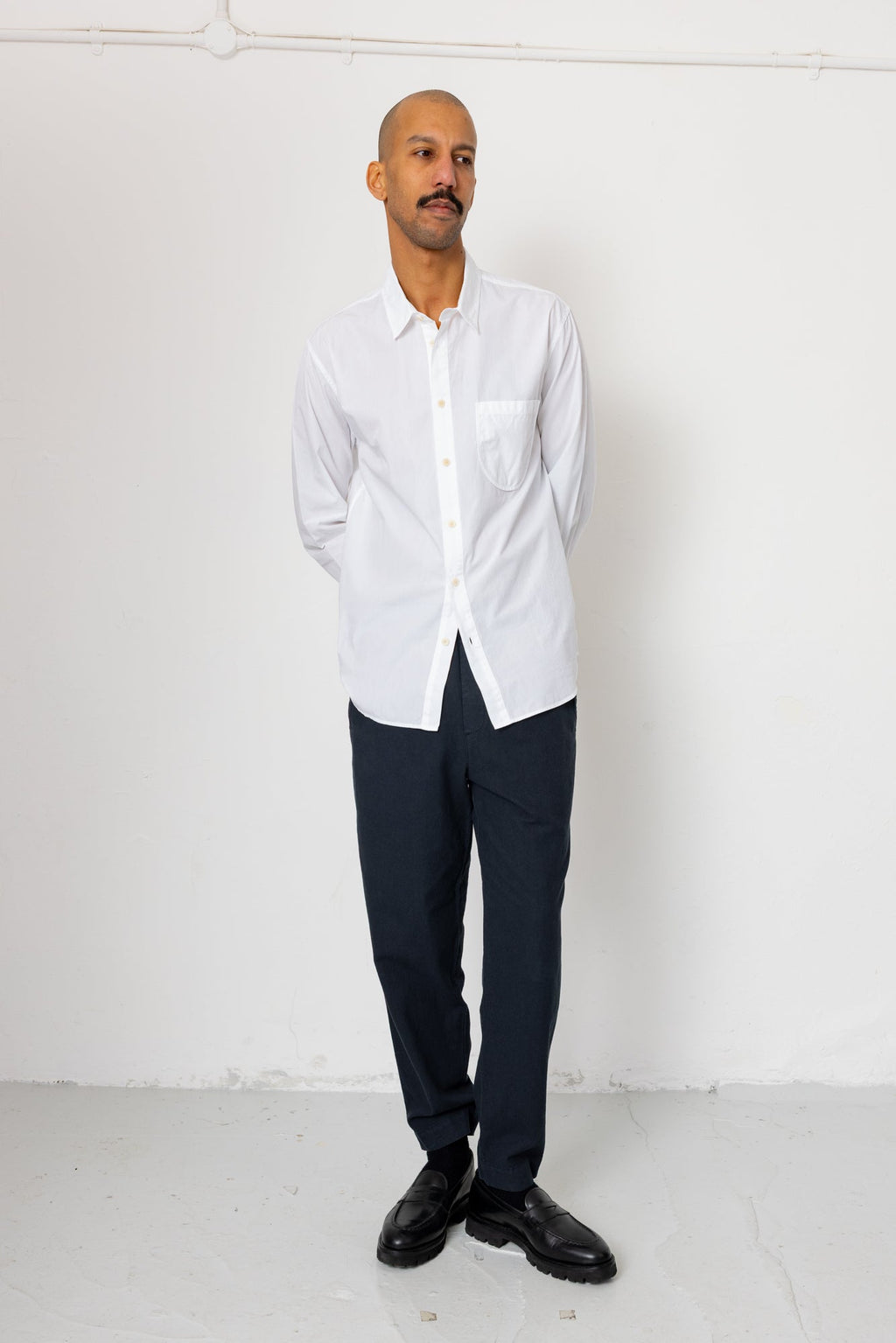 Drawcord Assembly Pant - Black Cotton Linen