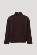 Funnel Neck Jumper - Coffee