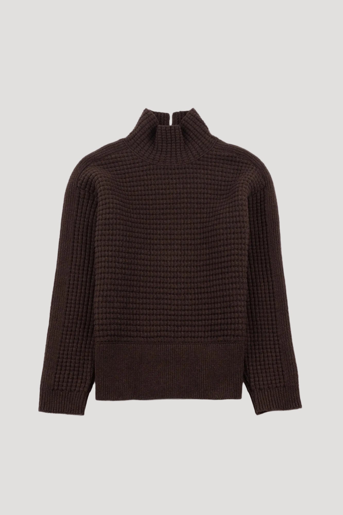 Funnel Neck Jumper - Coffee