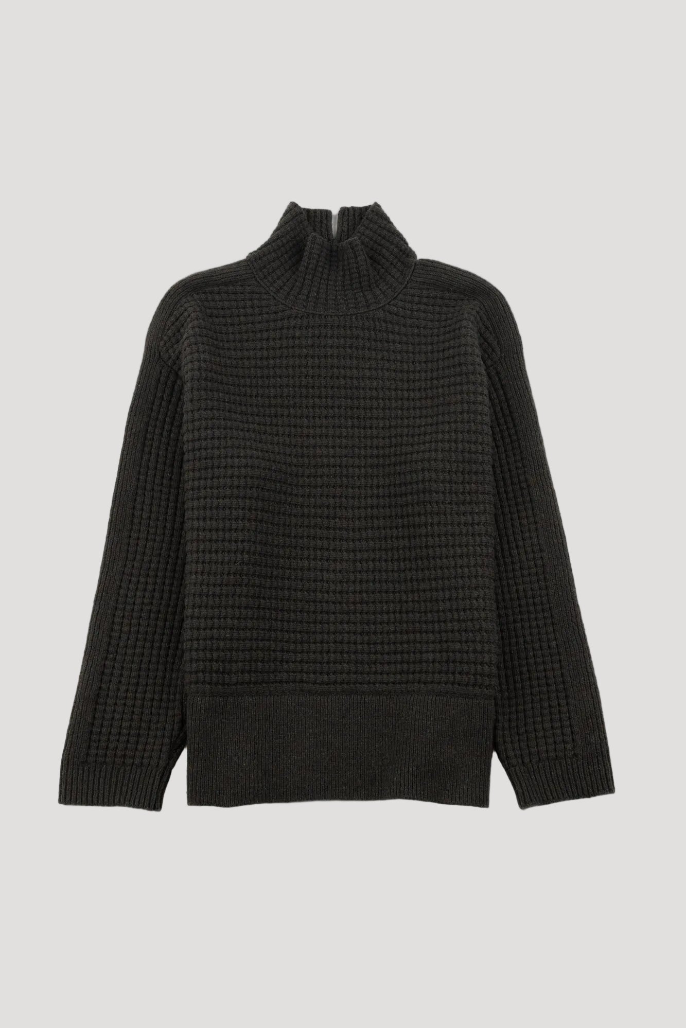 Funnel Neck Jumper - Dark Forest Green